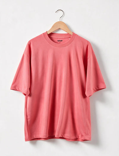 Peach oversized t-shirt, lifestyle shot